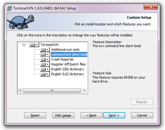 tortoise svn install